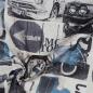 Preview: Canvas Tropische Vintage Cars Blau/Ecru